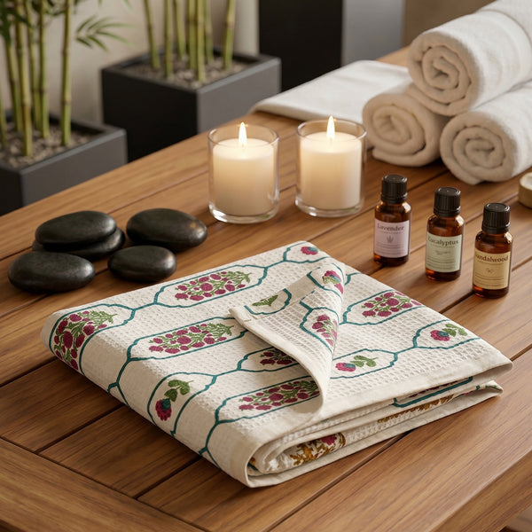 250 GSM Cotton Waffle Bath Towel | 147 × 76 cm