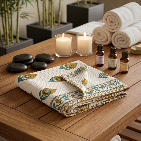 250 GSM Cotton Waffle Bath Towel | 147 × 76 cm