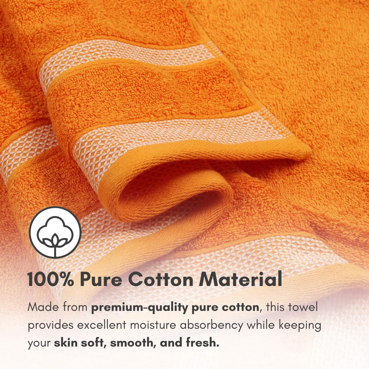Mafatlal Daffodil Bath Towel – Orange, Cotton