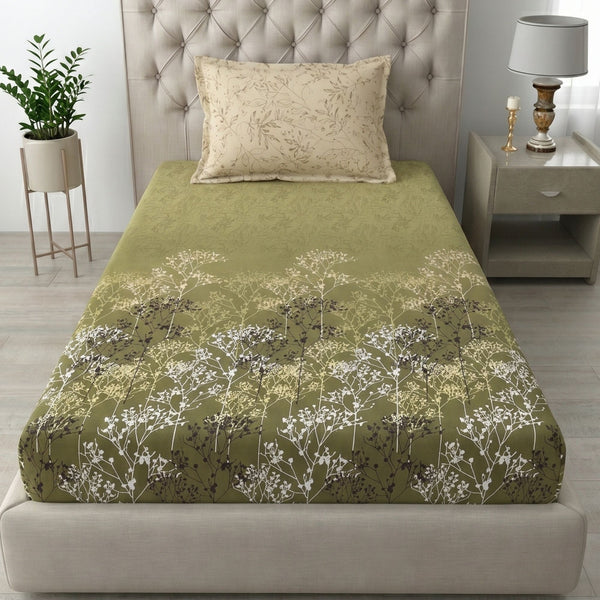 186 TC 100% Cotton Single Bedsheet | 90 x 60 Inches