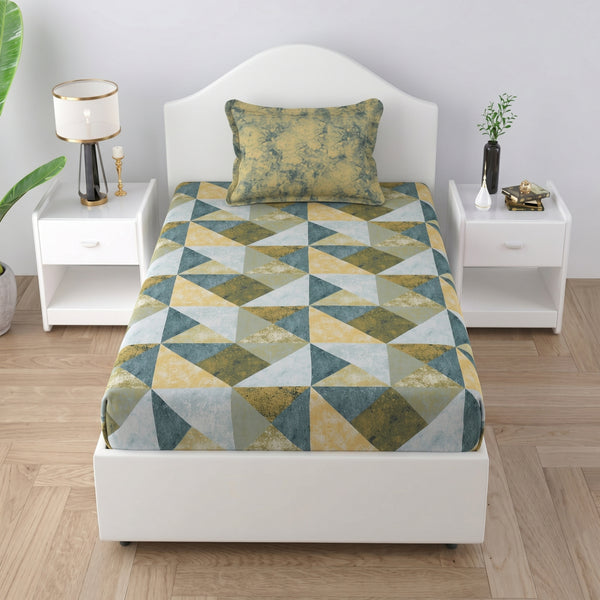 186 TC 100% Cotton Single Bedsheet | 90 x 60 Inches