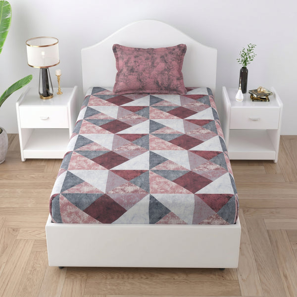 186 TC 100% Cotton Single Bedsheet | 90 x 60 Inches
