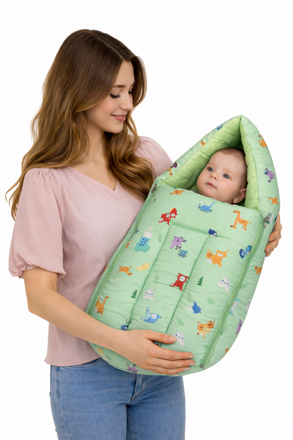 Baby Sleeping Bag 25x12 Inch | Soft Inner Fabric | Lightweight & Travel-Friendly | Pack of 1