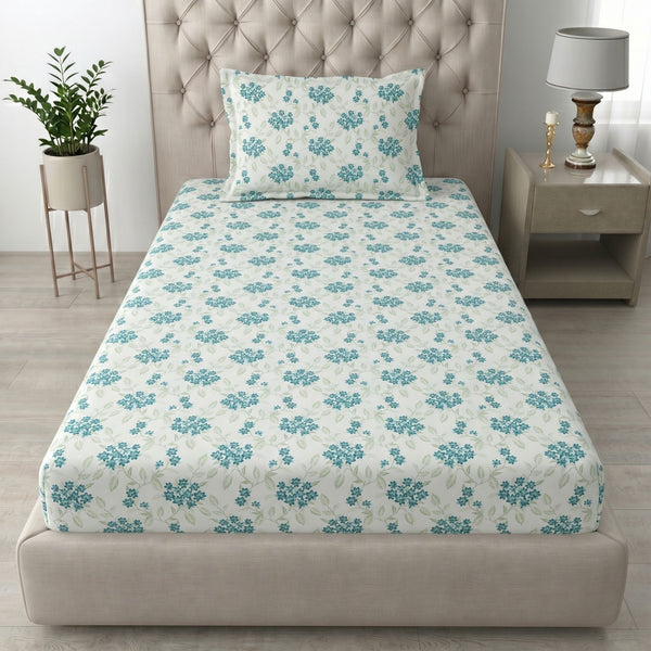 186 TC 100% Cotton Single Bedsheet | 90 x 60 Inch