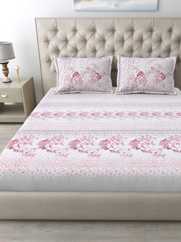 186 TC 100% Cotton King Size Bedsheet | 108 x 108 Inches