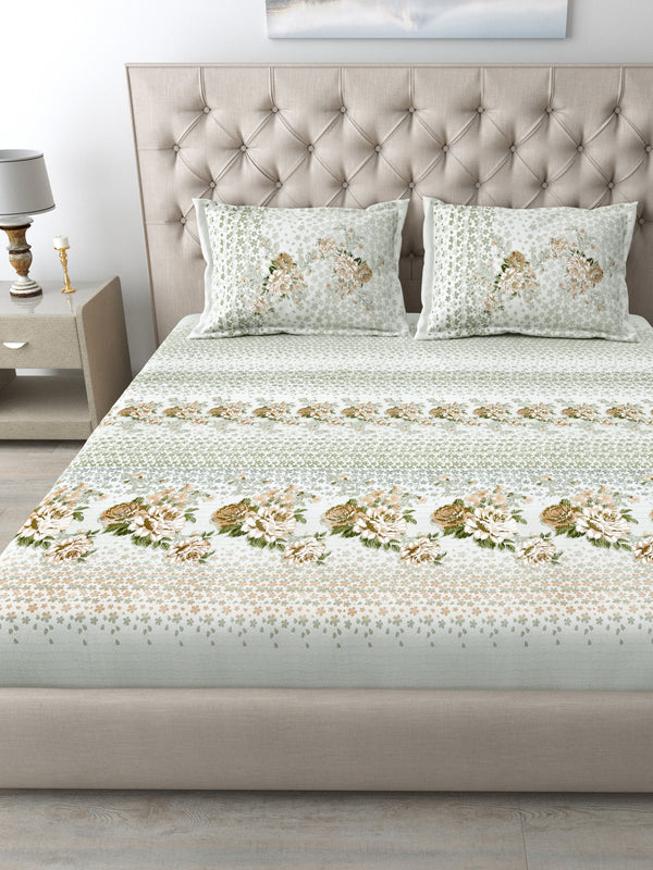 186 TC 100% Cotton King Size Bedsheet | 108 x 108 Inches