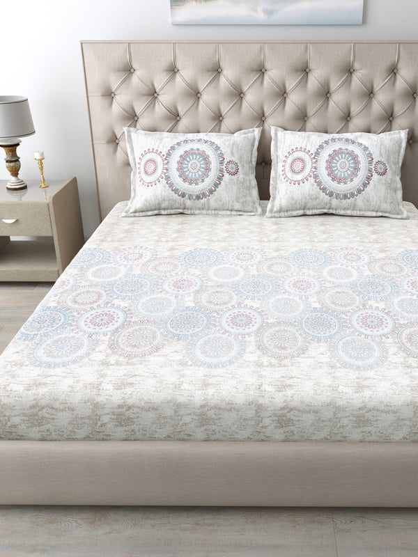 186 TC 100% Cotton King Size Bedsheet | 108 x 108 Inches