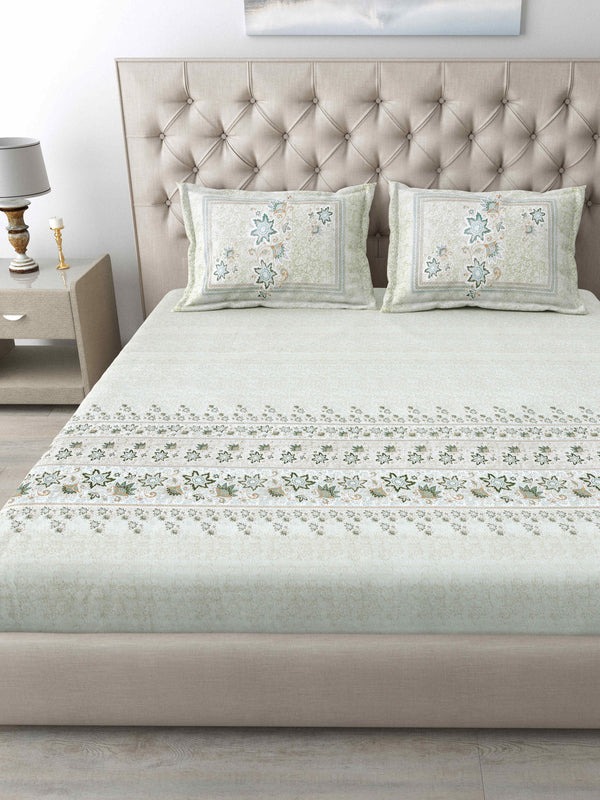 186 TC 100% Cotton King Size Bedsheet | 108 x 108 Inches