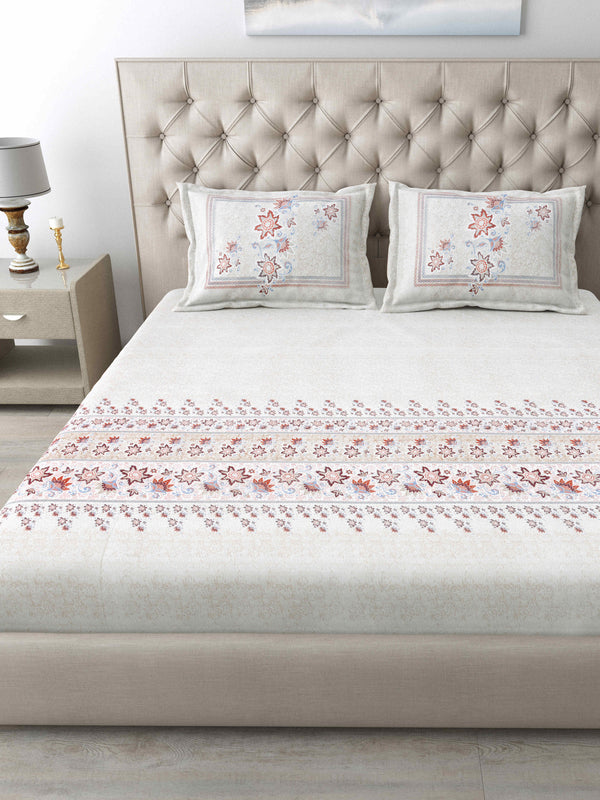186 TC 100% Cotton King Size Bedsheet | 108 x 108 Inches
