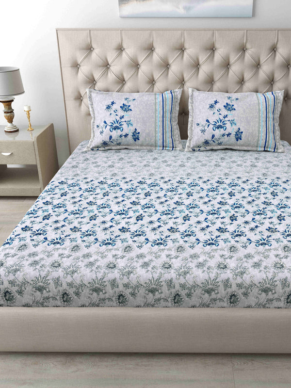186 TC 100% Cotton King Size Bedsheet | 108 x 108 Inches