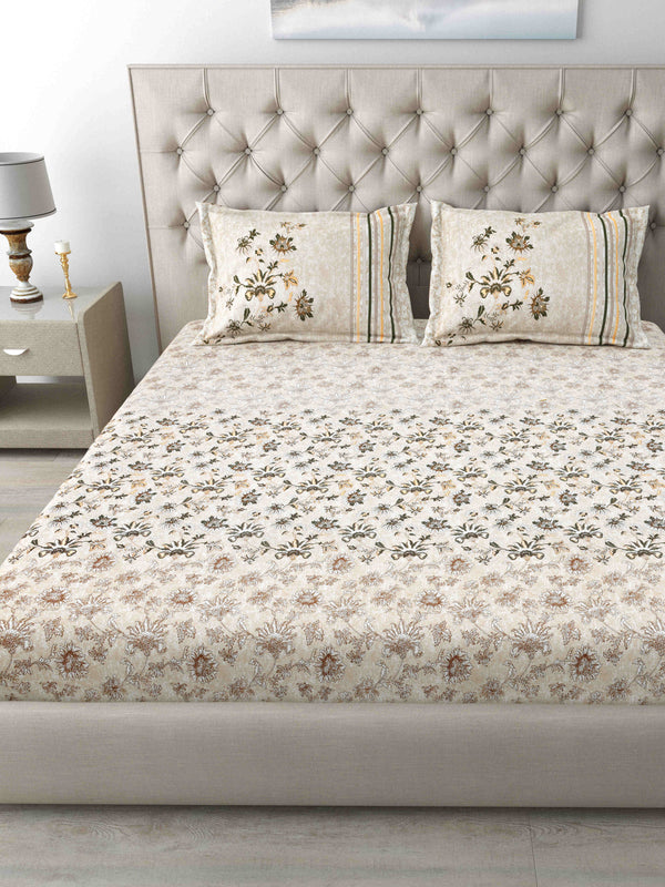 186 TC 100% Cotton King Size Bedsheet | 108 x 108 Inches