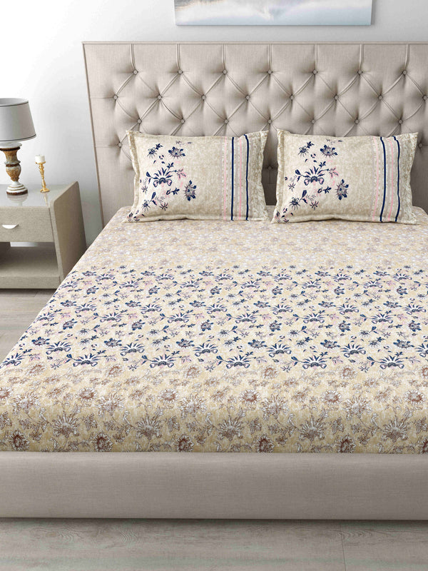 186 TC 100% Cotton King Size Bedsheet | 108 x 108 Inches