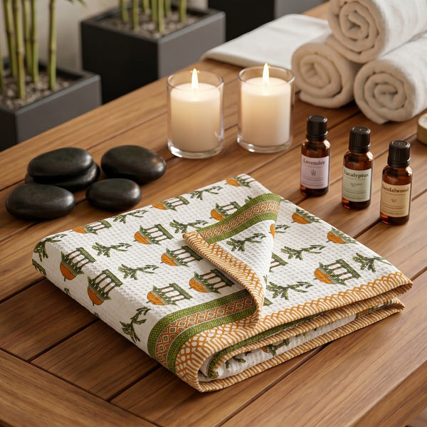 250 GSM Cotton Waffle Bath Towel | 147 × 76 cm