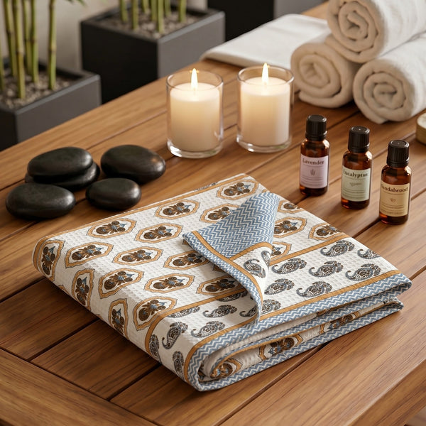 250 GSM Cotton Waffle Bath Towel | 147 × 76 cm