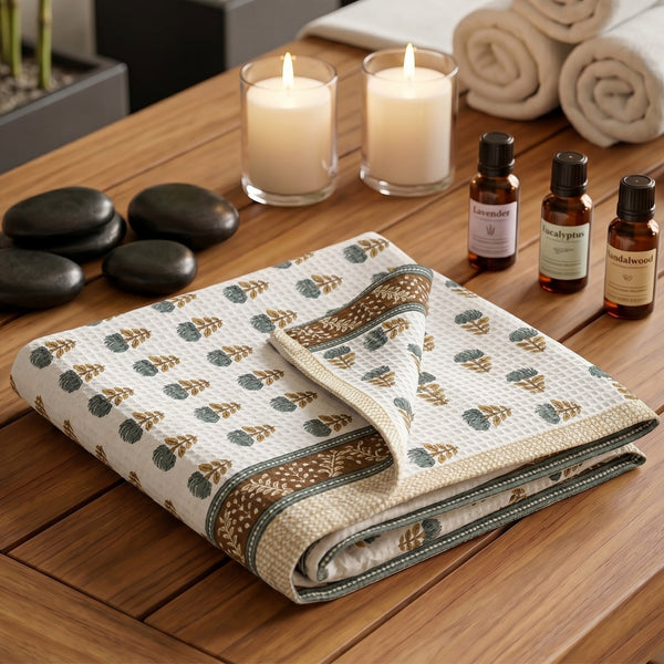 250 GSM Cotton Waffle Bath Towel | 147 × 76 cm