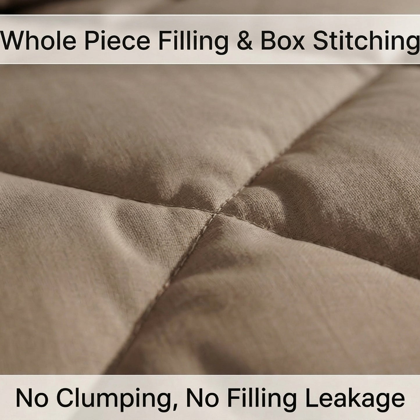 Impress Premium 150 GSM Quilted Solid Comforter for Single Bed | 60 x 90 Inch | Almond Brown