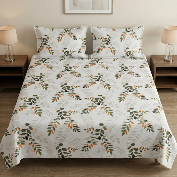 186 TC 100 % Cotton King Bedsheet | 108 x 108 Inch