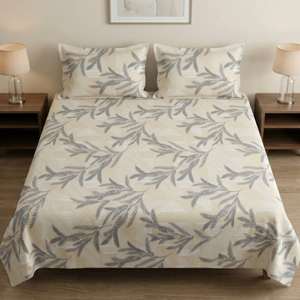 186 TC 100 % Cotton King Bedsheet | 108 x 108 Inch