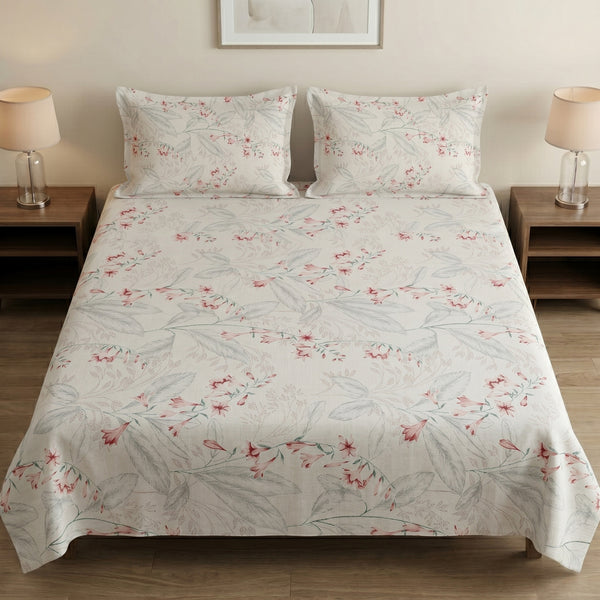186 TC 100 % Cotton King Bedsheet | 108 x 108 Inch