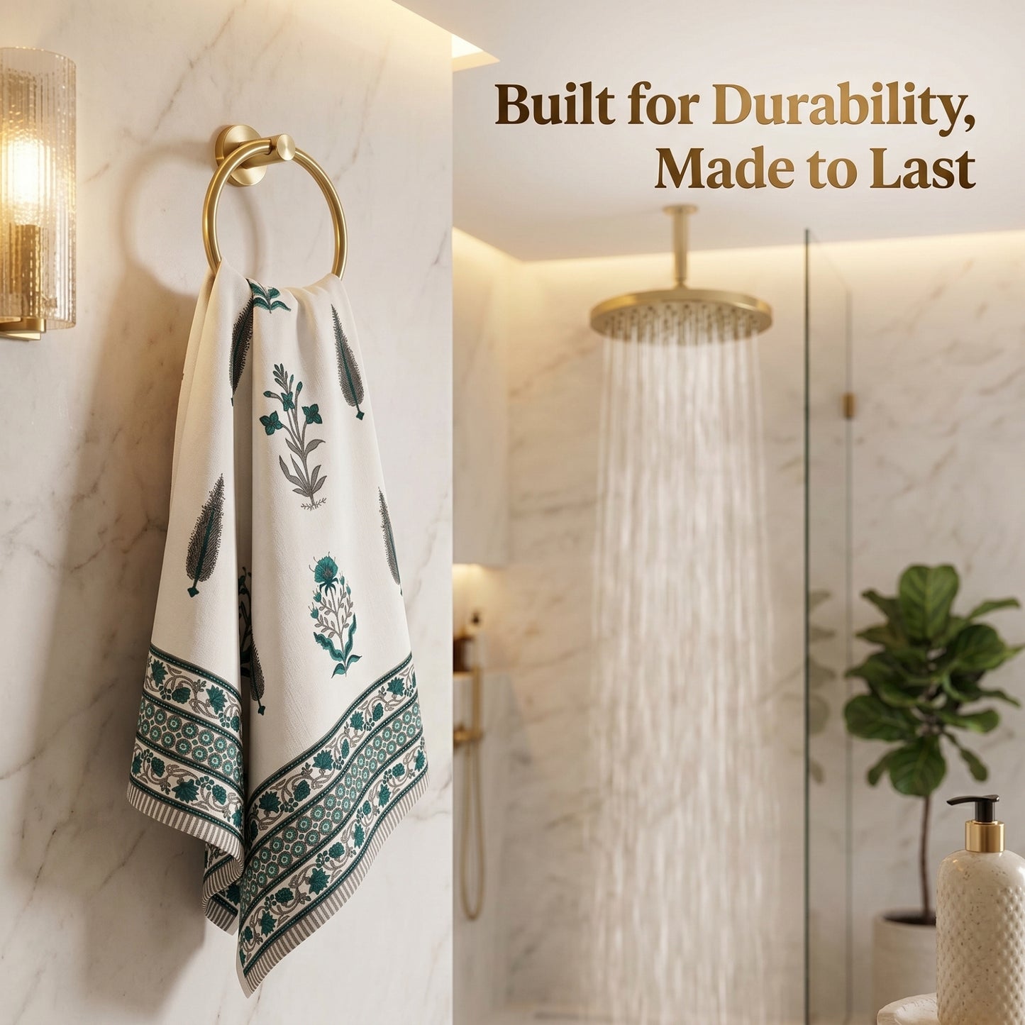 250 GSM Cotton Waffle Bath Towel | 147 × 76 cm