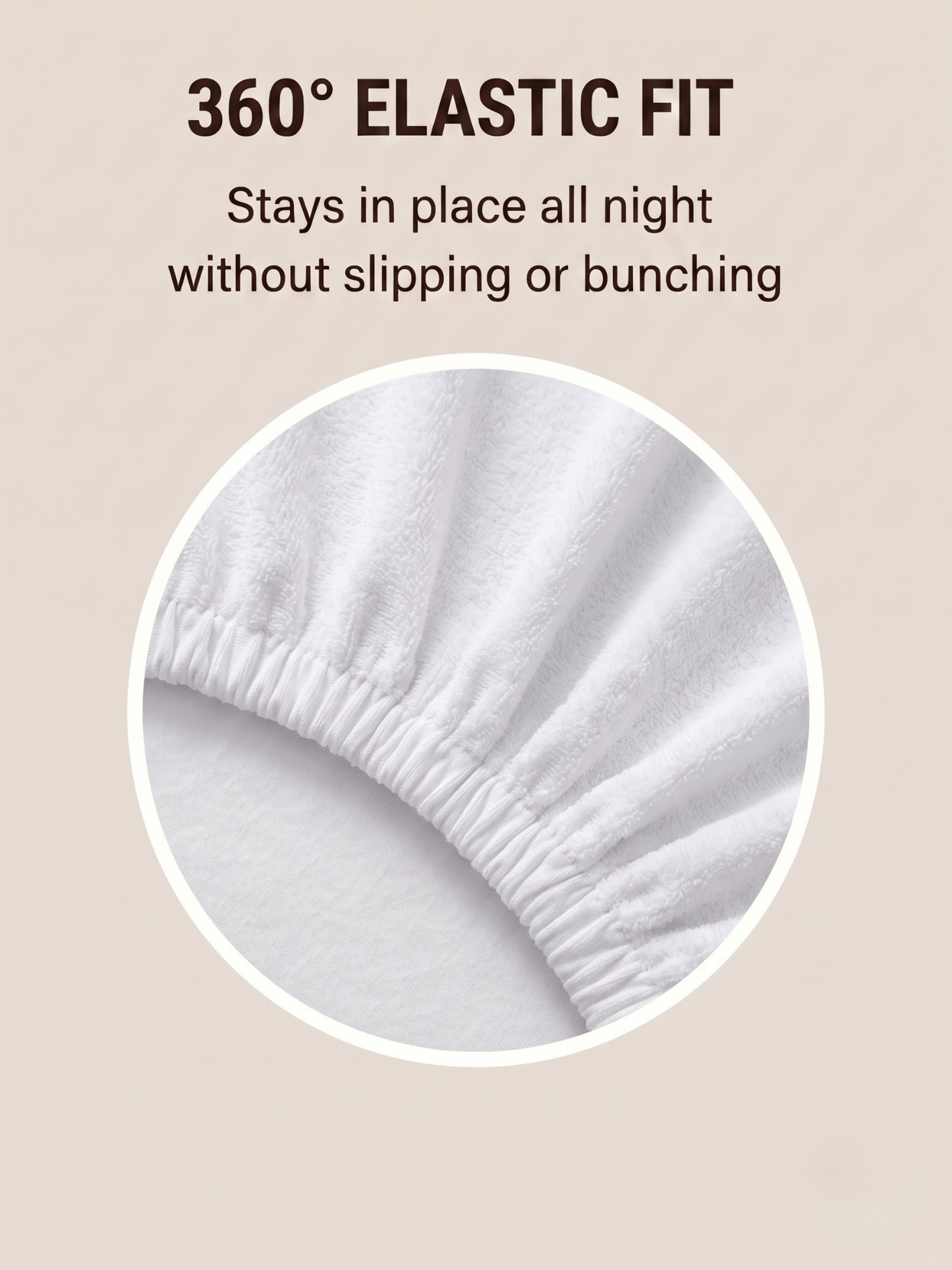 Waterproof Fitted Mattress Cover | King (72x78") | Breathable & Hypoallergenic | White