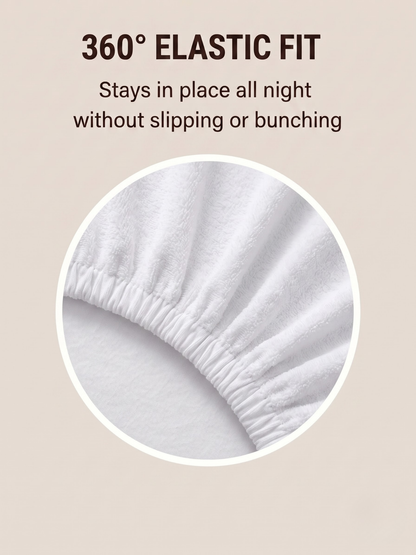 Waterproof Fitted Mattress Cover | King (72x78") | Breathable & Hypoallergenic | White