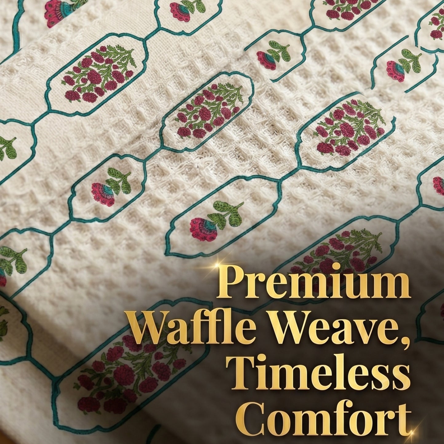 250 GSM Cotton Waffle Bath Towel | 147 × 76 cm
