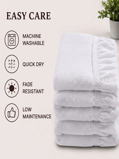 Waterproof Fitted Mattress Cover | King (72x78") | Breathable & Hypoallergenic | White