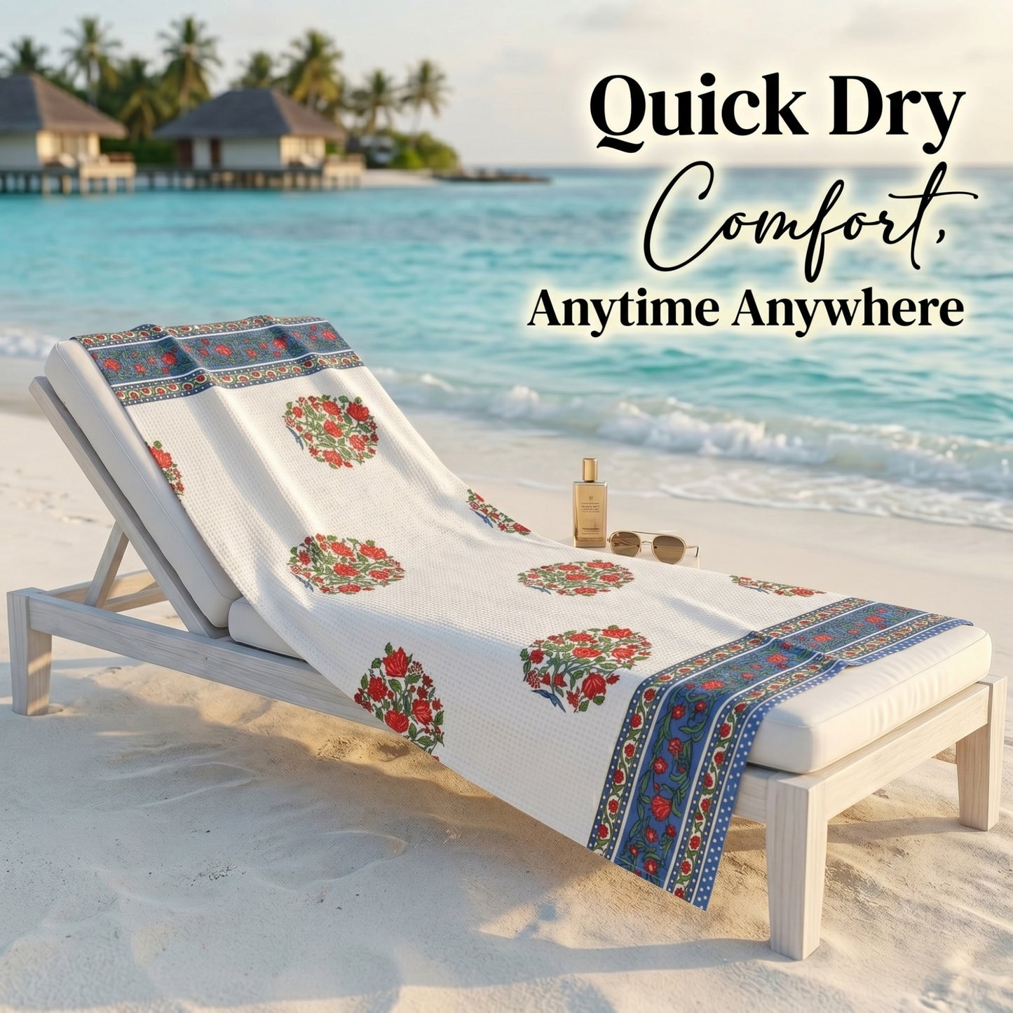 250 GSM Cotton Waffle Bath Towel | 147 × 76 cm