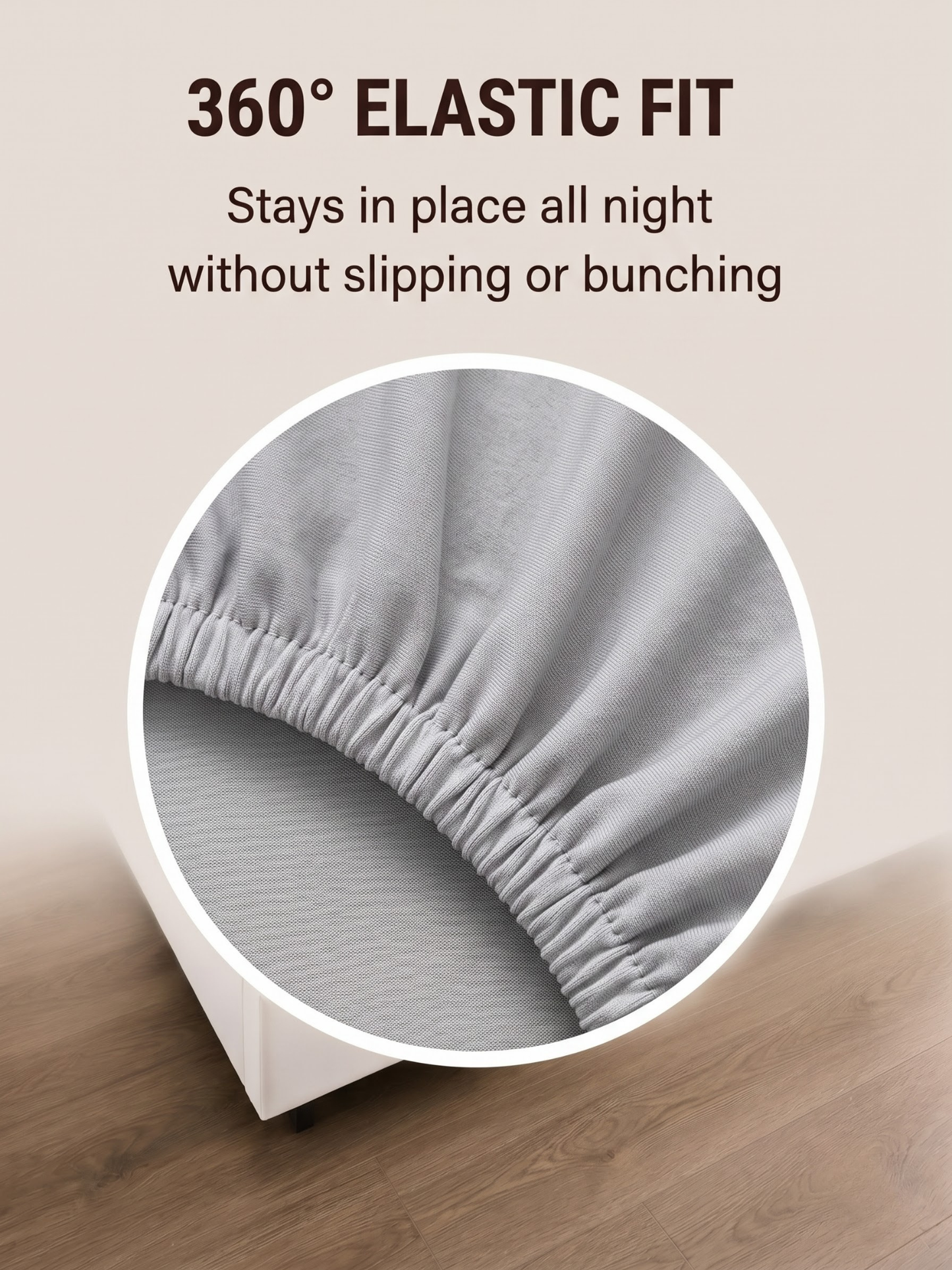 Waterproof Fitted Mattress Cover | King (72x78") | Breathable & Hypoallergenic | Grey