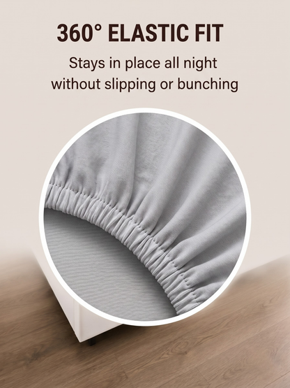 Waterproof Fitted Mattress Cover | King (72x78") | Breathable & Hypoallergenic | Grey
