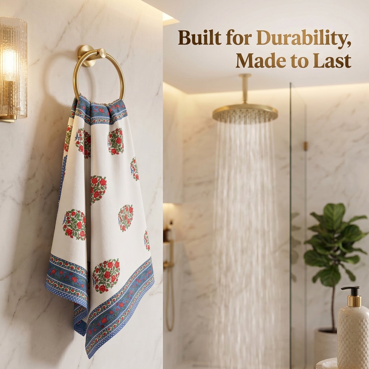 250 GSM Cotton Waffle Bath Towel | 147 × 76 cm