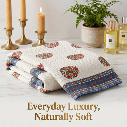 250 GSM Cotton Waffle Bath Towel | 147 × 76 cm