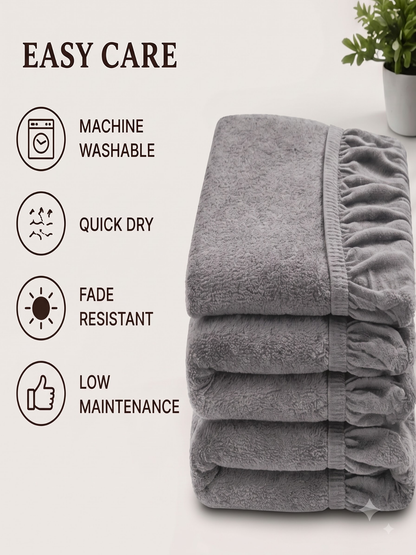 Waterproof Fitted Mattress Cover | King (72x78") | Breathable & Hypoallergenic | Grey