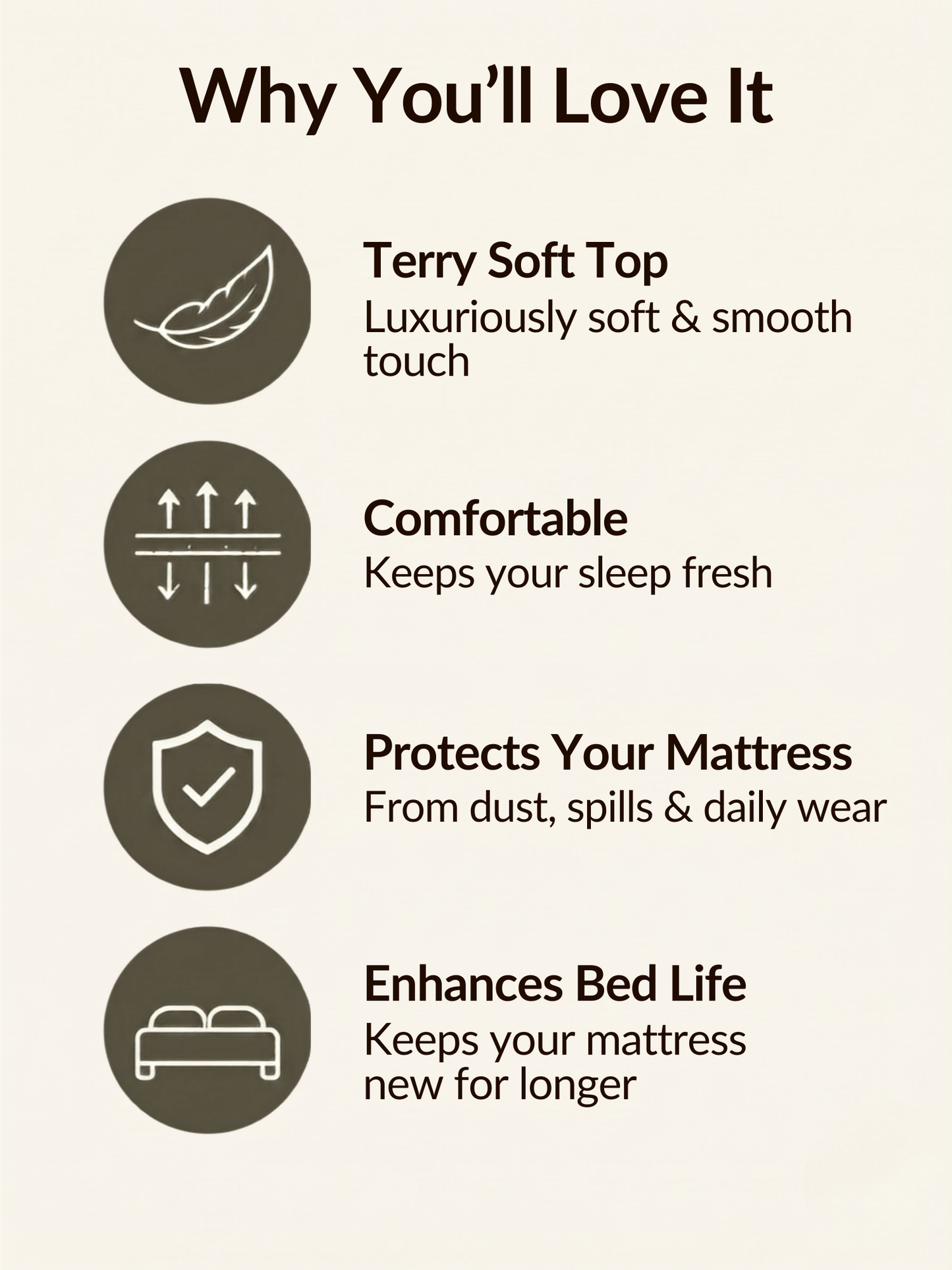Waterproof Fitted Mattress Cover | King (72x78") | Breathable & Hypoallergenic | Grey
