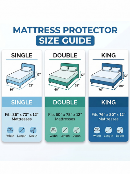 Waterproof Fitted Mattress Cover | King (72x78") | Breathable & Hypoallergenic | Grey