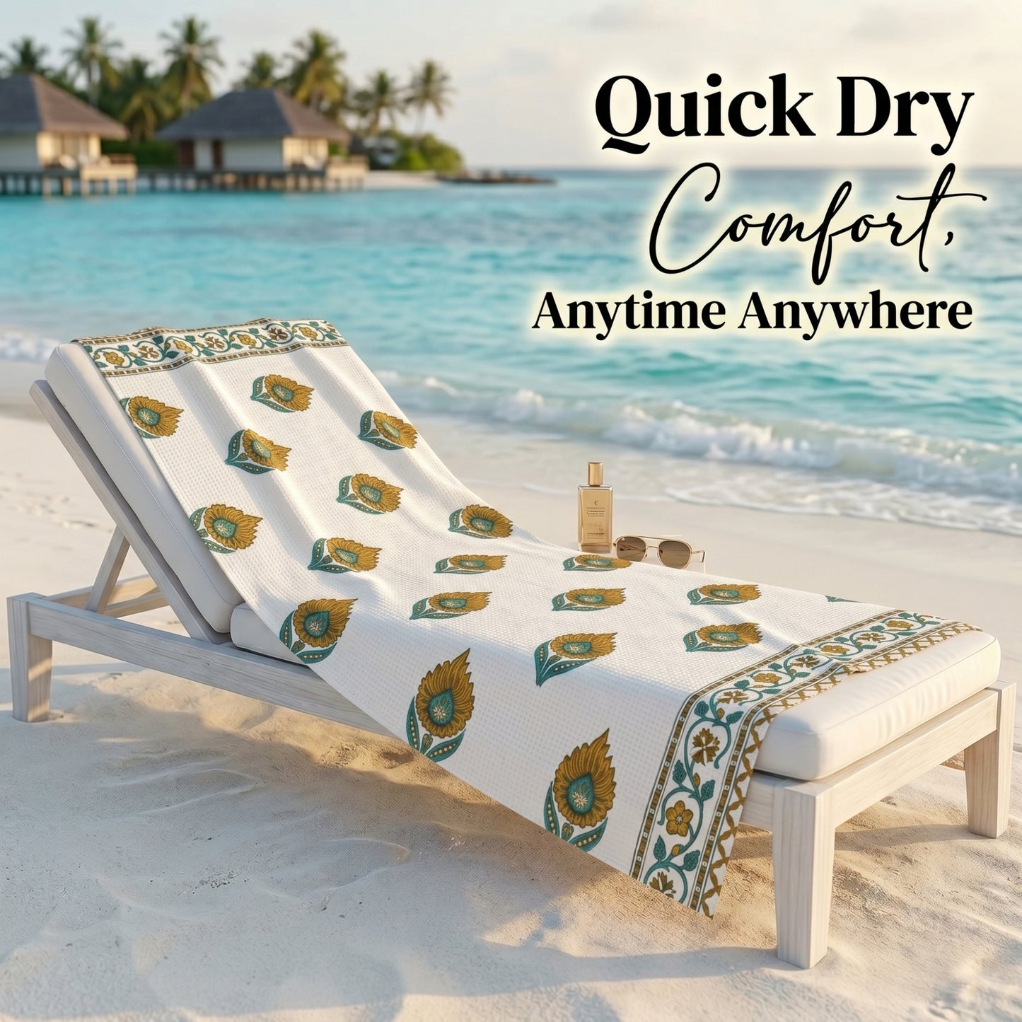 250 GSM Cotton Waffle Bath Towel | 147 × 76 cm
