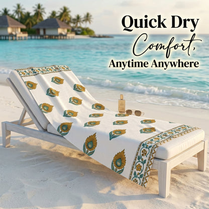 250 GSM Cotton Waffle Bath Towel | 147 × 76 cm