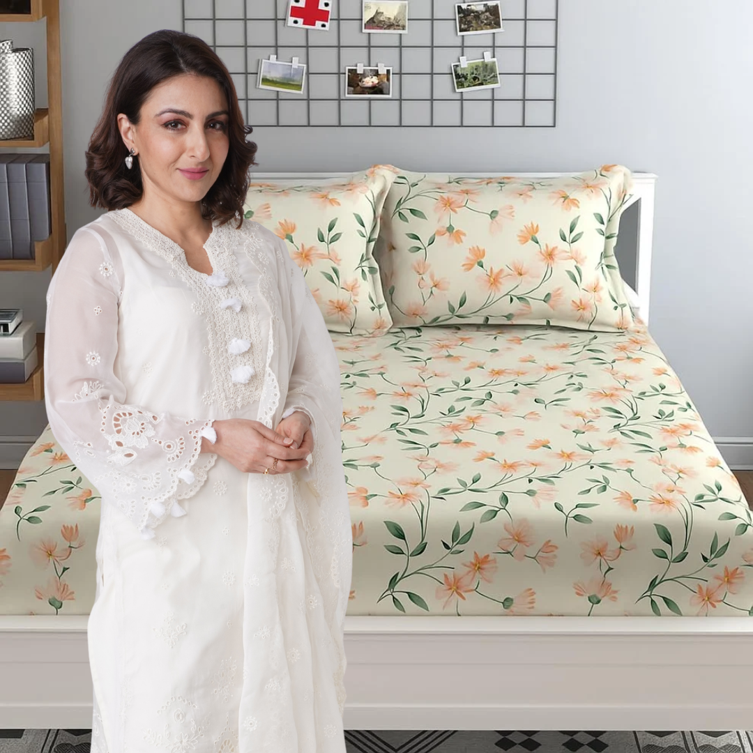 Mafatlal Luxe Lilac Queen Bedsheet