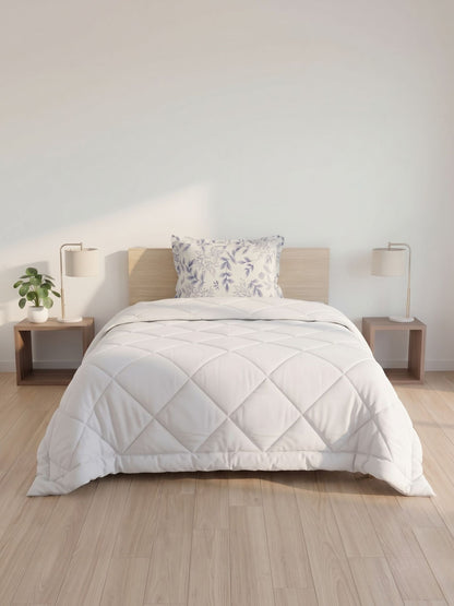 Impress Single Bed Comforter 150 GSM, 60x90 Inch, White