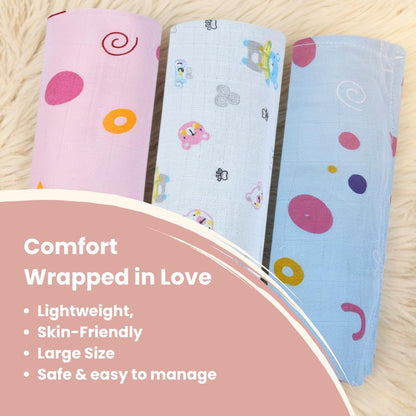 Mafatlal Coo Coo Swaddle – Geometric Icons, Mulmul/Muslin Cotton