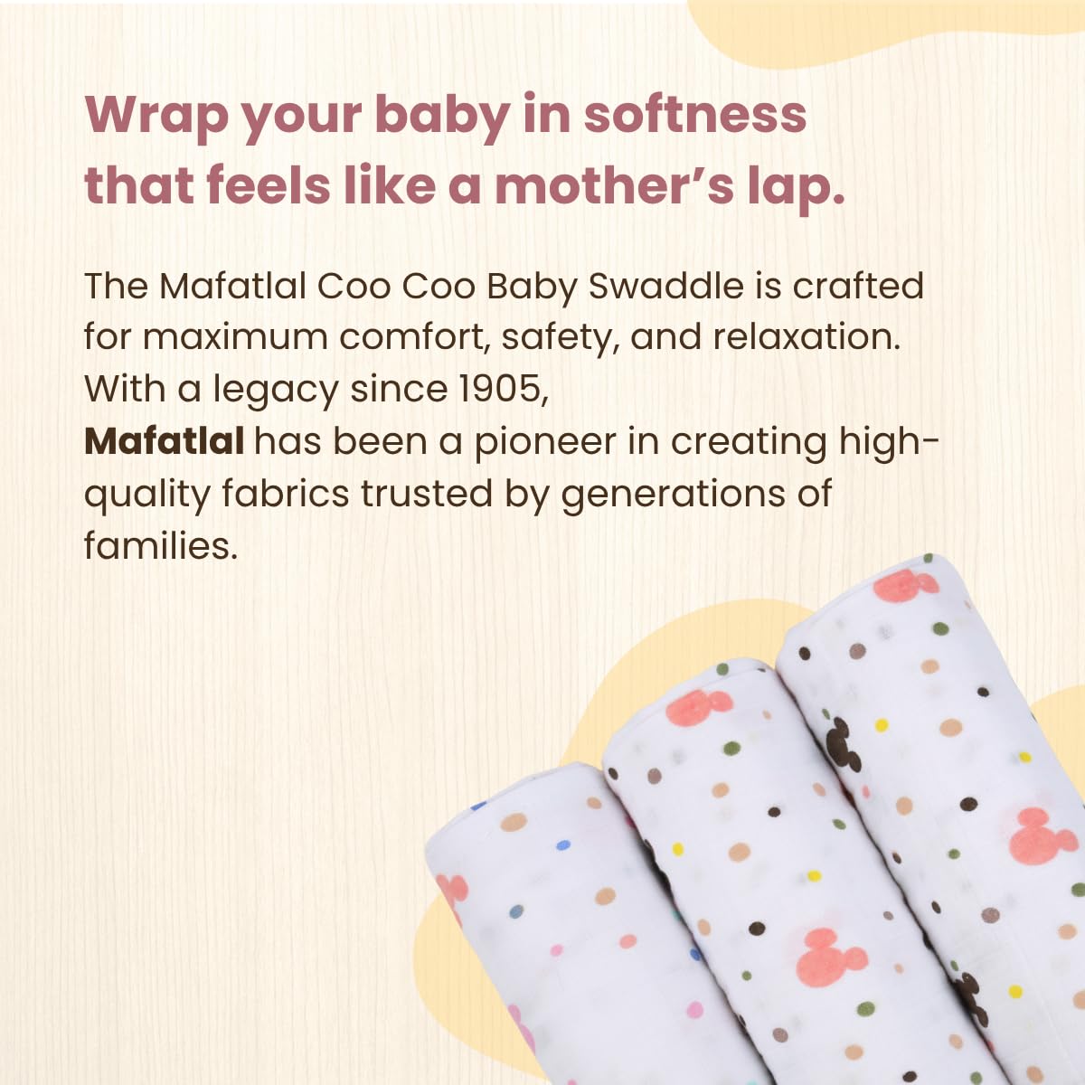 Mafatlal Coo Coo Swaddle, Mulmul/Muslin Cotton