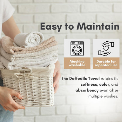 Mafatlal Daffodil Bath Towel – Crème & Red, Cotton