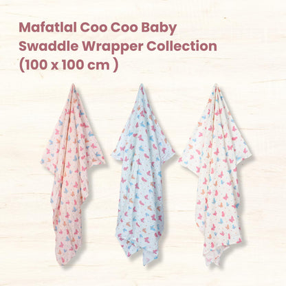 Mafatlal Coo Coo Swaddle – Butterfly Garden, Mulmul/Muslin Cotton
