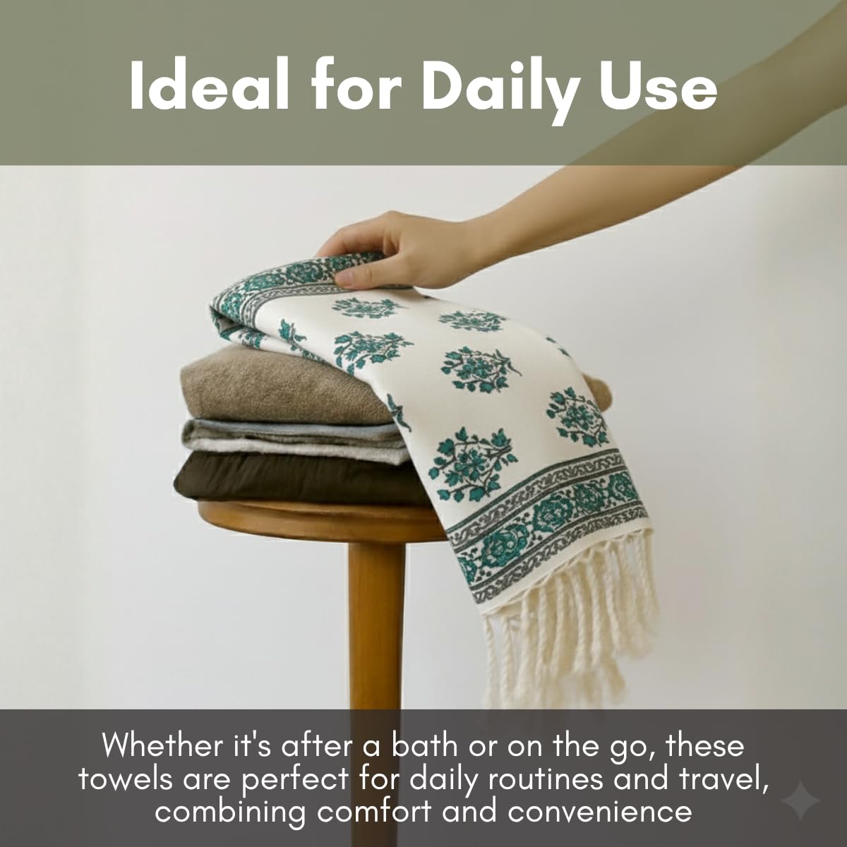 Madhuban Waffle Cotton Towel Set (1 Bath + 2 Hand)