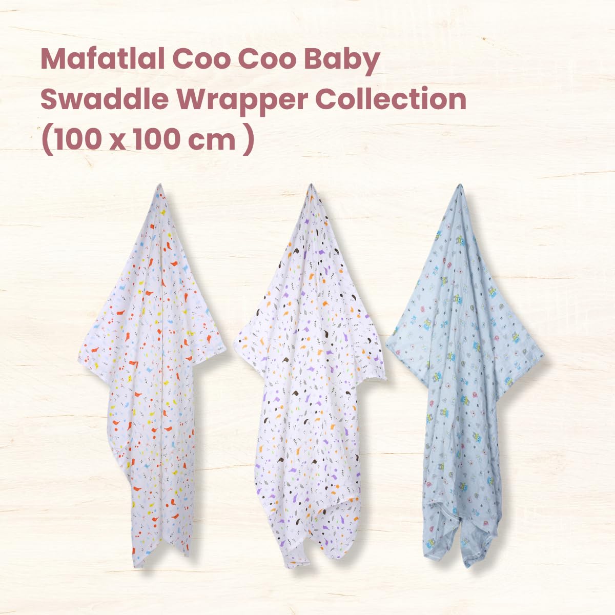 Mafatlal Coo Coo Swaddle – Tropical Birds, Mulmul/Muslin Cotton