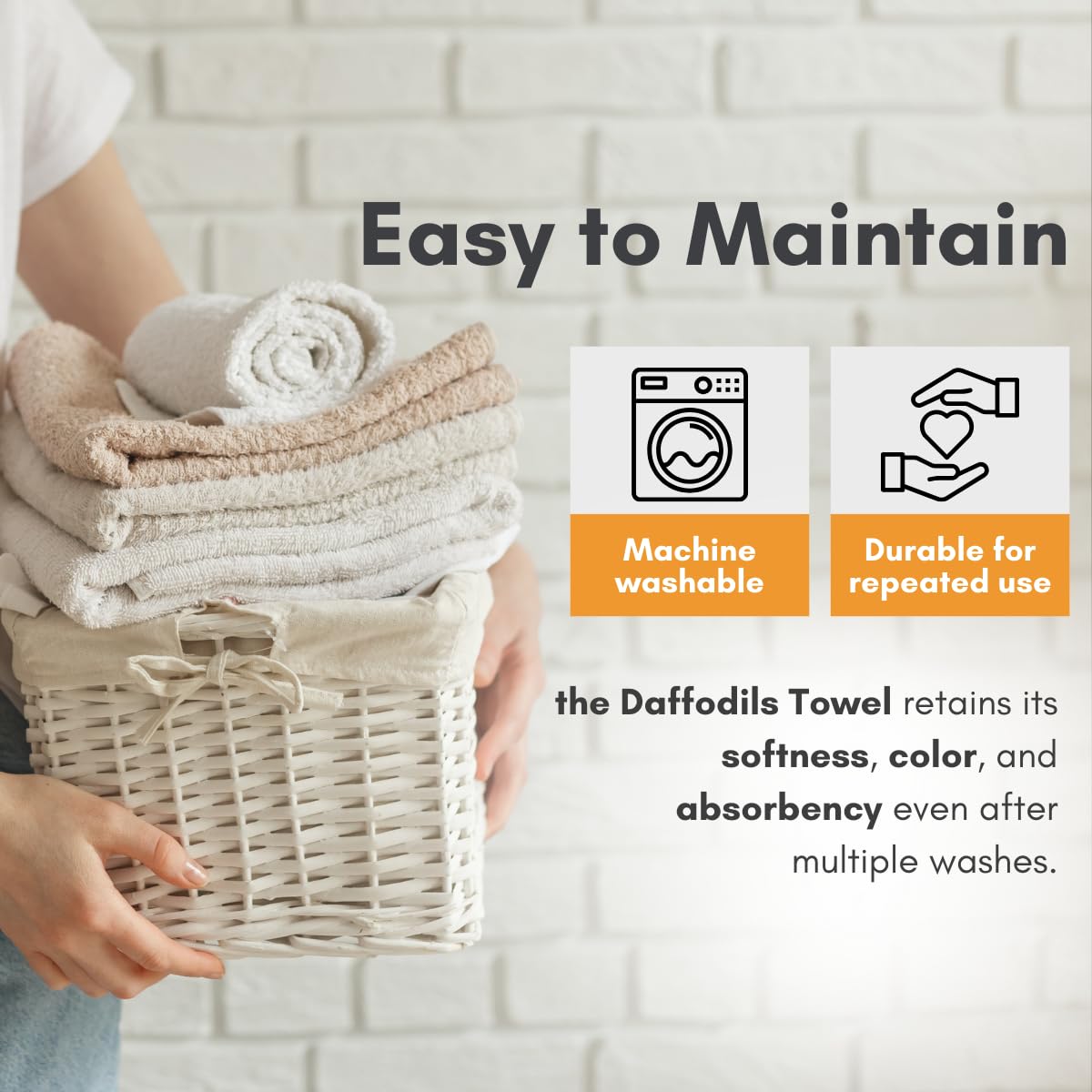 Mafatlal Daffodil Bath Towel – Orange, Cotton