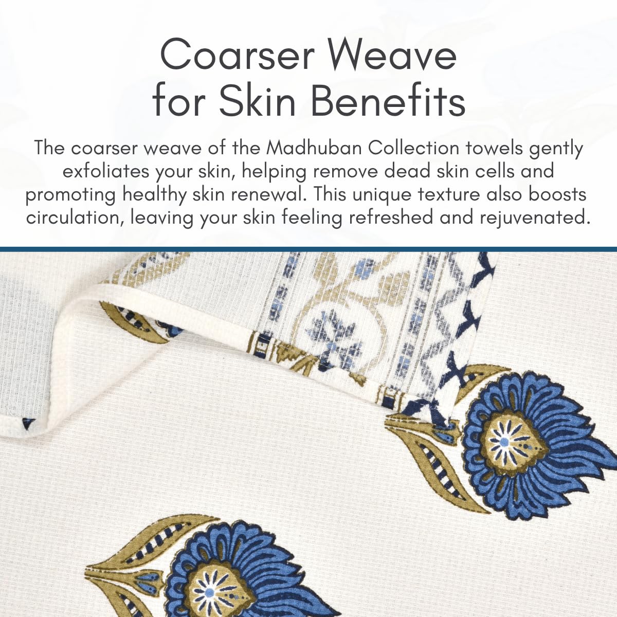 Madhuban Waffle Cotton Towel Set (1 Bath + 2 Hand)