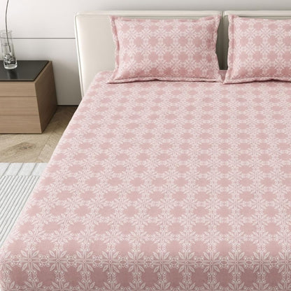 Mafatlal Classic Comfort Bedsheet – Dusty Pink, Double, Cotton