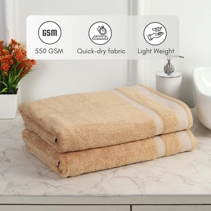 Mafatlal Daffodil Bath Towel – Brown, Cotton